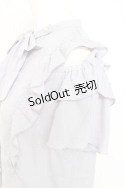 画像3: axes femme POETIQUE / 2wayボウタイブラウス  ブルーグレー Y-26-02-19-034-AX-BL-SZ-ZY