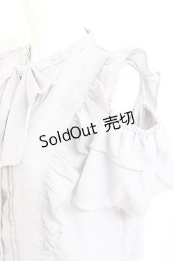 画像4: axes femme POETIQUE / 2wayボウタイブラウス  ブルーグレー Y-26-02-19-034-AX-BL-SZ-ZY