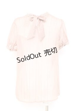 画像2: axes femme / モチーフレース付きブラウス M 淡ピンク Y-26-02-19-036-AX-BL-SZ-ZY