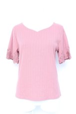 画像1: axes femme / バックレースアップリブプルオーバー M ピンク Y-26-02-19-040-AX-TO-SZ-ZS (1)