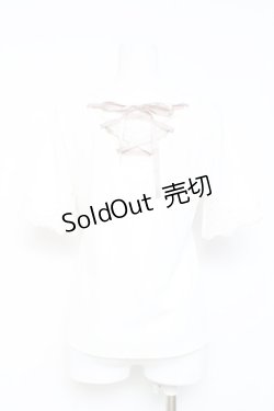 画像2: axes femme / バックレースアップリブプルオーバー M 白 Y-26-02-19-041-AX-TO-SZ-ZY