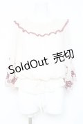 axes femme / 刺繍入りオフショルブラウス M 生成り Y-26-02-19-043-AX-TO-SZ-ZY