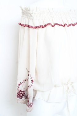 画像3: axes femme / 刺繍入りオフショルブラウス M 生成り Y-26-02-19-043-AX-TO-SZ-ZY