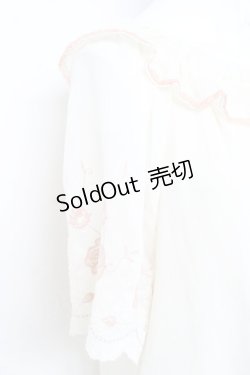 画像3: axes femme / 刺繍袖楊柳シフォンチュニック M 生成り Y-26-02-19-044-AX-OP-SZ-ZS