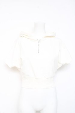 画像1: axes femme / ショート丈パーカー F 白 Y-26-02-19-051-AX-TO-SZ-ZY