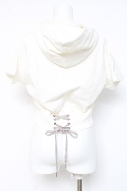 画像2: axes femme / ショート丈パーカー F 白 Y-26-02-19-051-AX-TO-SZ-ZY