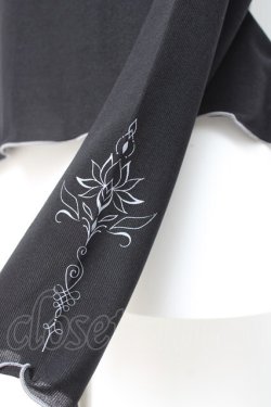 画像3: axes femme POETIQUE / ロータスタトゥー風シアープルオーバー M 黒 Y-26-02-19-053-AX-TO-SZ-ZY