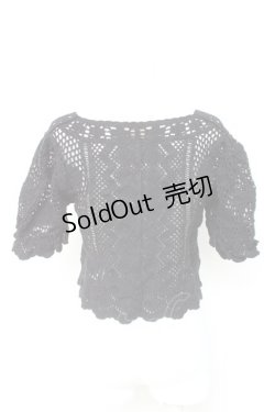 画像2: axes femme POETIQUE / ケミカルレースショートカーディガン  黒 Y-26-02-19-054-AX-TO-SZ-ZY