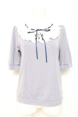 画像1: axes femme / ヨーク切替フリルカットプルオーバー F ラベンダー Y-26-02-19-055-AX-TO-SZ-ZY