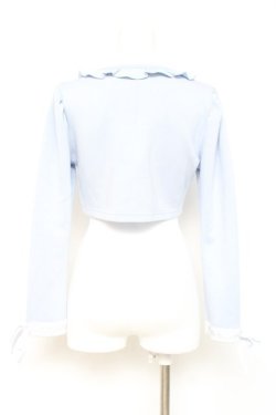 画像2: axes femme POETIQUE / フリルクロップドカットカーディガン  サックス Y-26-02-19-056-AX-TO-SZ-ZY