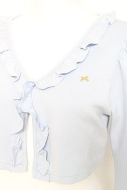 画像4: axes femme POETIQUE / フリルクロップドカットカーディガン  サックス Y-26-02-19-056-AX-TO-SZ-ZY