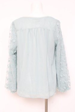 画像2: axes femme / パール金具付袖レースプルオーバー M グリーン Y-26-02-19-057-AX-TO-SZ-ZY