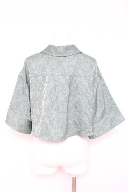 画像2: axes femme / チャイナ釦ショートボレロブラウス F グリーン Y-26-02-19-058-AX-TO-SZ-ZY