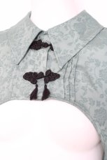 画像3: axes femme / チャイナ釦ショートボレロブラウス F グリーン Y-26-02-19-058-AX-TO-SZ-ZS (3)