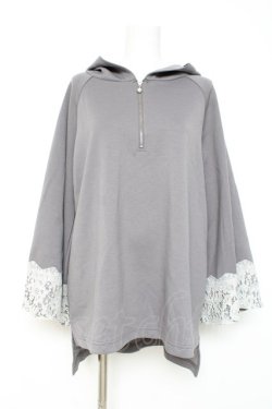 画像1: axes femme / 花粉ガード付きジップポンチョ F グレー Y-26-02-19-061-AX-TO-SZ-ZY