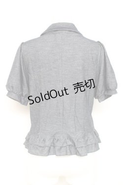 画像2: axes femme / ブレード使い半袖ジャケット M 紺 Y-26-02-19-063-AX-JA-SZ-ZY