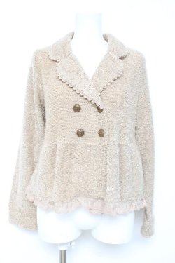 画像1: axes femme / 起毛ニットジャケット M キナリ Y-26-02-19-064-AX-JA-SZ-ZY