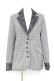 画像1: axes femme / グレンチェックテーラードジャケット M グレー Y-26-02-19-065-AX-JA-SZ-ZY (1)