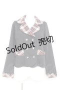 axes femme POETIQUE / チェック使バックフリルジャケット M 黒. Y-26-02-19-066-AX-JA-SZ-ZY