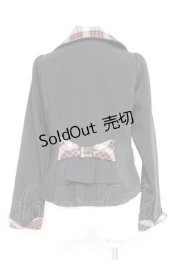 画像2: axes femme POETIQUE / チェック使バックフリルジャケット M 黒. Y-26-02-19-066-AX-JA-SZ-ZY
