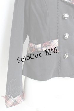 画像3: axes femme POETIQUE / チェック使バックフリルジャケット M 黒. Y-26-02-19-066-AX-JA-SZ-ZY