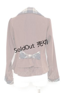 画像2: axes femme POETIQUE / チェック使バックフリルジャケット M 茶 Y-26-02-19-067-AX-JA-SZ-ZY