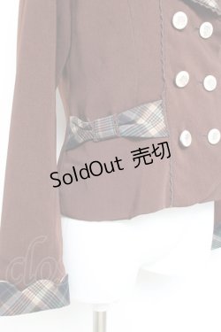 画像3: axes femme POETIQUE / チェック使バックフリルジャケット M 茶 Y-26-02-19-067-AX-JA-SZ-ZY
