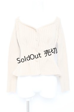 画像1: an another angelus / コルセット風タックニットカーディガン F ベージュ Y-26-02-19-073-CA-TO-SZ-ZY