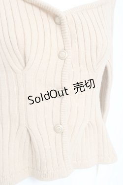 画像3: an another angelus / コルセット風タックニットカーディガン F ベージュ Y-26-02-19-073-CA-TO-SZ-ZY