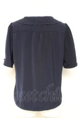 画像2: an another angelus / ローズ刺繍開衿ブラウス F 紺 Y-26-02-19-074-CA-BL-SZ-ZS (2)
