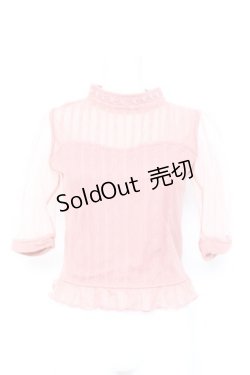 画像1: LIZ LISA / 袖オーガンジー切替トップス 0 ピンク Y-26-02-19-075-LO-BL-SZ-ZY