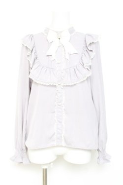 画像1: Rojita / ハート柄フロッキーブラウス M グレー Y-26-02-19-076-LO-BL-SZ-ZY