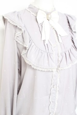 画像3: Rojita / ハート柄フロッキーブラウス M グレー Y-26-02-19-076-LO-BL-SZ-ZY