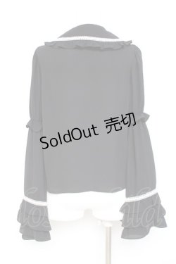 画像2: Ank Rouge / ひめ袖はしごリボンブラウス M 黒 Y-26-02-19-077-CA-BL-SZ-ZY