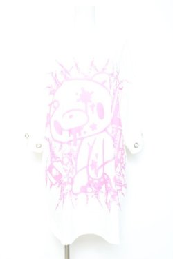 画像1: ACDC RAG / パステルグルーミー リングヒュージT F ホワイト/ピンク Y-26-02-19-081-PU-TO-SZ-ZY