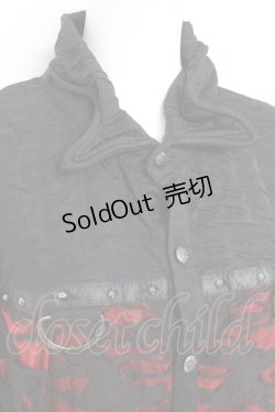 画像4: SEX POT ReVeNGe / スタッズ&クラッシュデザインシャツ L 黒×赤 Y-26-02-19-086-SP-BL-SZ-ZY