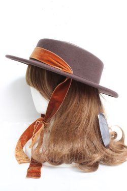 画像2: an another angelus / ロングベロアリボンキャノチェ F ブラウン Y-26-02-19-008-CA-AC-SZ-ZY