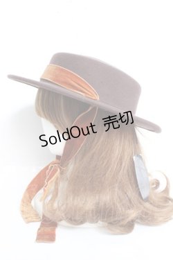 画像2: an another angelus / ロングベロアリボンキャノチェ F ブラウン Y-26-02-19-008-CA-AC-SZ-ZY