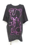yaponskii / よだれべあBIG Tシャツ  黒 Y-26-02-19-091-PU-TS-SZ-ZY
