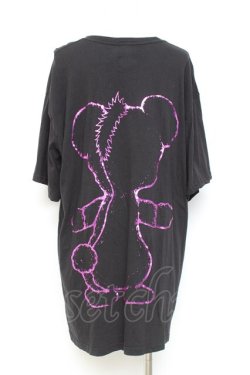 画像2: yaponskii / よだれべあBIG Tシャツ  黒 Y-26-02-19-091-PU-TS-SZ-ZY