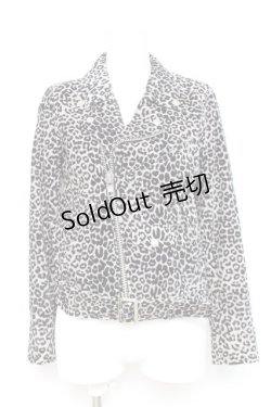 画像1: HELL CAT PUNKS / コットンライダースジャケット S グレー Y-26-02-19-092-PU-JA-SZ-ZY