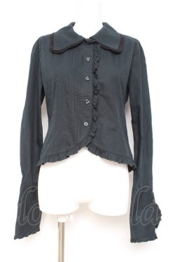 画像1: ALICE and the PIRATES / マッドハッターのブラウス  黒 Y-26-02-19-094-PA-BL-SZ-ZY