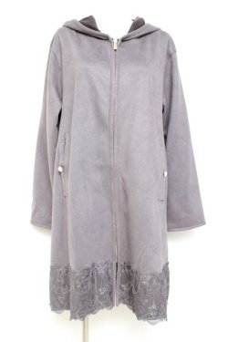 画像1: axes femme / フード付コーディガン F チャコール Y-26-02-19-096-AX-TO-SZ-ZY