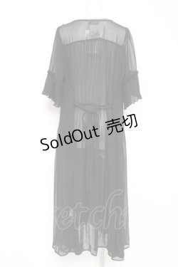 画像2: axes femme / プリーツシフォンカーディガン M 黒 Y-26-02-19-098-AX-OP-SZ-ZS