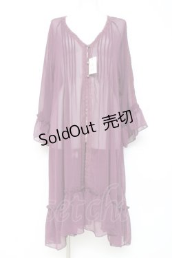 画像1: axes femme / ラグランスリーブガウン M パープル Y-26-02-19-099-AX-TO-SZ-ZY