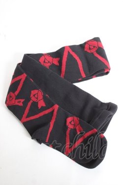 画像1: BABY, THE STARS SHINE BRIGHT / レースアップリボンタイツ  黒 Y-26-02-19-009-BA-ZA-SZ-ZY