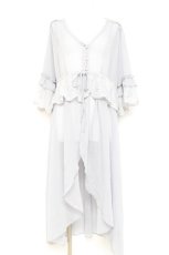 画像1: axes femme / シアーシフォンロングガウン F グレー Y-26-02-19-101-AX-TO-SZ-ZI (1)