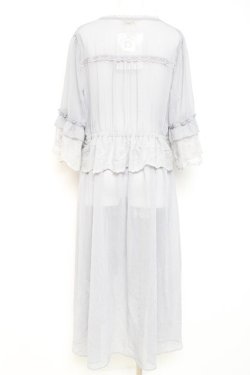 画像2: axes femme / シアーシフォンロングガウン F グレー Y-26-02-19-101-AX-TO-SZ-ZY