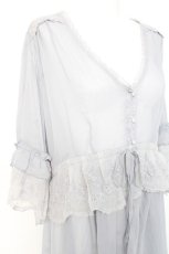 画像3: axes femme / シアーシフォンロングガウン F グレー Y-26-02-19-101-AX-TO-SZ-ZI (3)