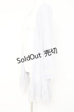 画像2: axes femme / 裾レースカーディガン M サックス Y-26-02-19-102-AX-TO-SZ-ZY